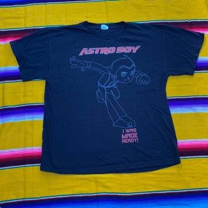 Vintage Astro Boy I was Made Ready Double Sided Graphic Short Sleeve T Shirt